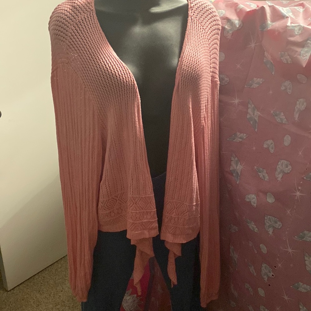 Lane Bryant pink cardigan